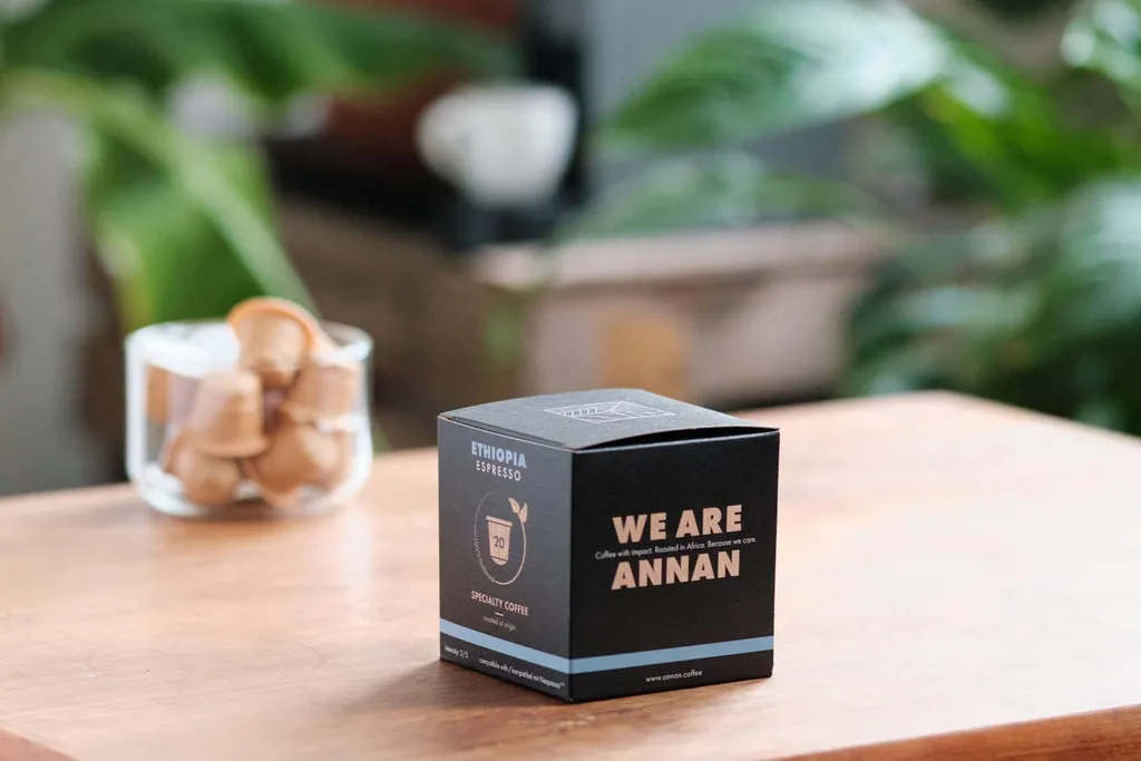 Coffee Annan Kaffeekapseln Ethiopia Espresso | 100% Biobasiert | Nespresso® Kompatibel | 20 Holzkapseln 3 Coffee Annan Kaffeekapseln Ethiopia Espresso | 100% Biobasiert | Nespresso® Kompatibel | 20 Holzkapseln