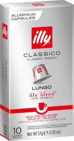 Illy - Classico Lungo Kaffeekapseln - 10 Kapseln -Kaffeegetränkeladen 01dca3fbd54d26de3281228ef3585270