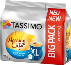 TASSIMO Kapseln Morning Café XL T-Discs Mild & Smooth 5 X 21 - 105 Getränke 12 TASSIMO Kapseln Morning Café XL T-Discs Mild & Smooth 5 X 21 - 105 Getränke -Kaffeegetränkeladen 02a857927c88f6a749192b8bb1484437