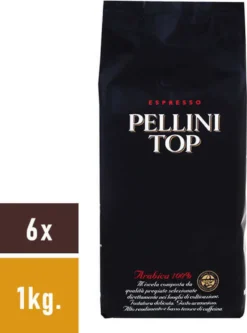 Pellini - TOP 100% Arabica Bohnen - 6x 1 Kg -Kaffeegetränkeladen 04eaee19ca4276c734f3550910d3914c