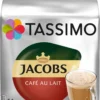Tassimo Jacobs Café Au Lait 5er Pack, Kaffee, Kaffeekapsel, Milchkaffee Aus Gemahlenem Röstkaffee, 80 T-Discs / Portionen -Kaffeegetränkeladen 08599d115f8da612bde7891b238c6b51