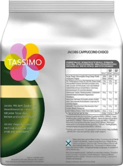 Tassimo Jacobs Cappuccino Choco 5er Pack, 40 Getränke, 5 X 8 T-Discs -Kaffeegetränkeladen 0a7c80c9b1aaa30c2d501f95fff7146d