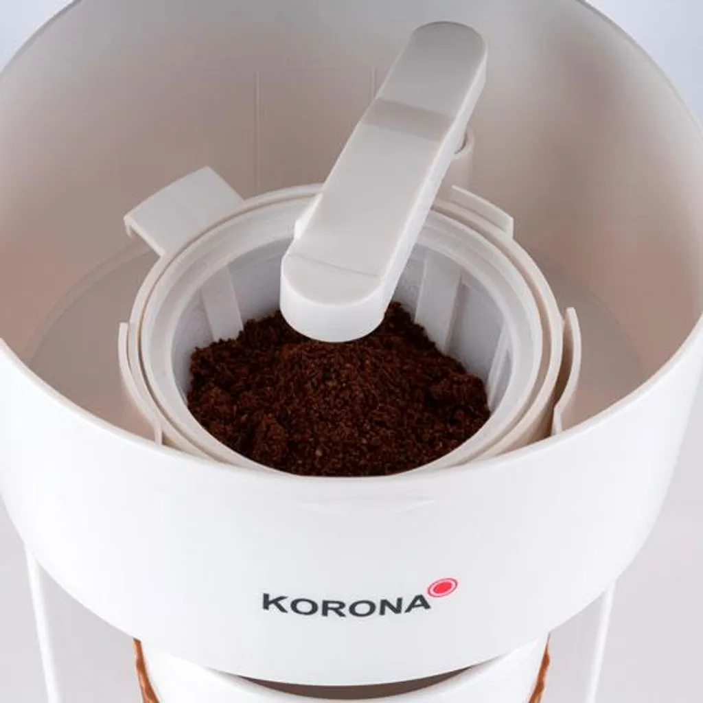 KORONA Kaffee To Go Kaffeemaschine Braun/Weiß Mit Becher 5 KORONA Kaffee To Go Kaffeemaschine Braun/Weiß Mit Becher – Bild 3