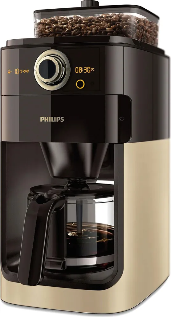 Philips HD7768/90 Grind & Brew Filter Kaffeemaschine, Mahlwerk, Timer, Champagner/schwarz 6 Philips HD7768/90 Grind & Brew Filter Kaffeemaschine, Mahlwerk, Timer, Champagner/schwarz – Bild 4