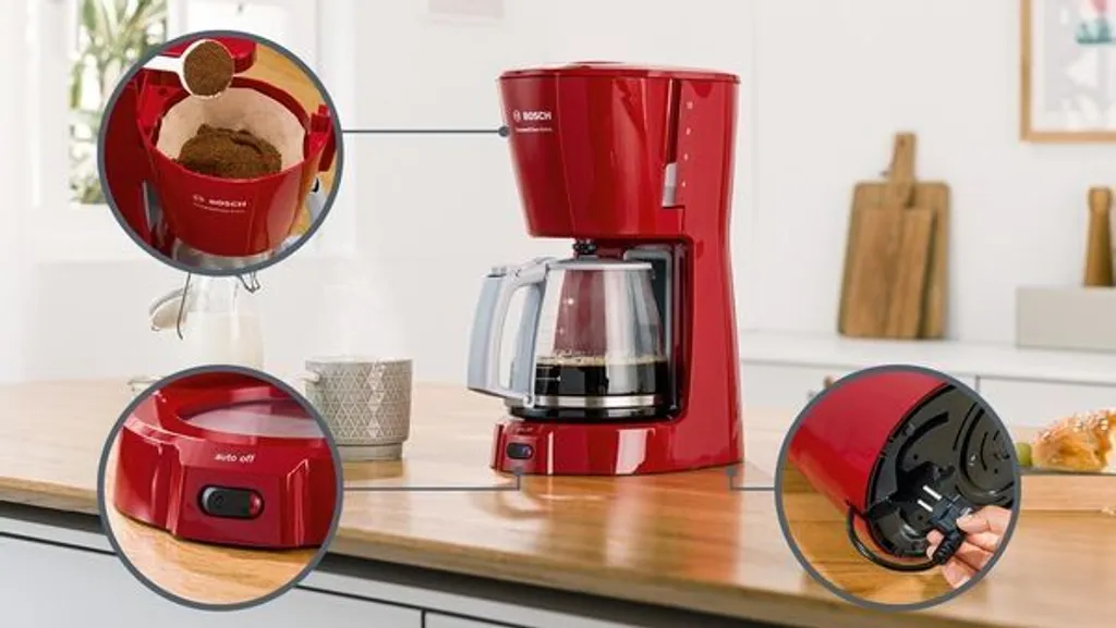 Bosch TKA3A034 CompactClass Kaffeemaschine Extra Rot 21 Bosch TKA3A034 CompactClass Kaffeemaschine Extra Rot – Bild 19