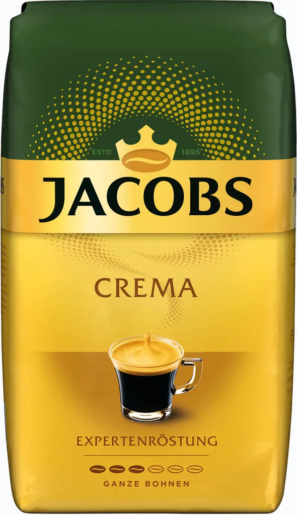 JACOBS Expertenröstung Crema Kaffee Ganze Bohne 4 X 1 Kg Kaffeebohnen 4 JACOBS Expertenröstung Crema Kaffee Ganze Bohne 4 X 1 Kg Kaffeebohnen – Bild 2