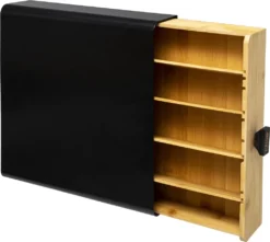 5five Simply Smart Aufbewahrungsbox Kaffe Kapsel Modern Metall Bambus Schwarz/braun 7,5cm X 33cm X 31cm -Kaffeegetränkeladen 10b8852c187937d4f1b5a344fd852989