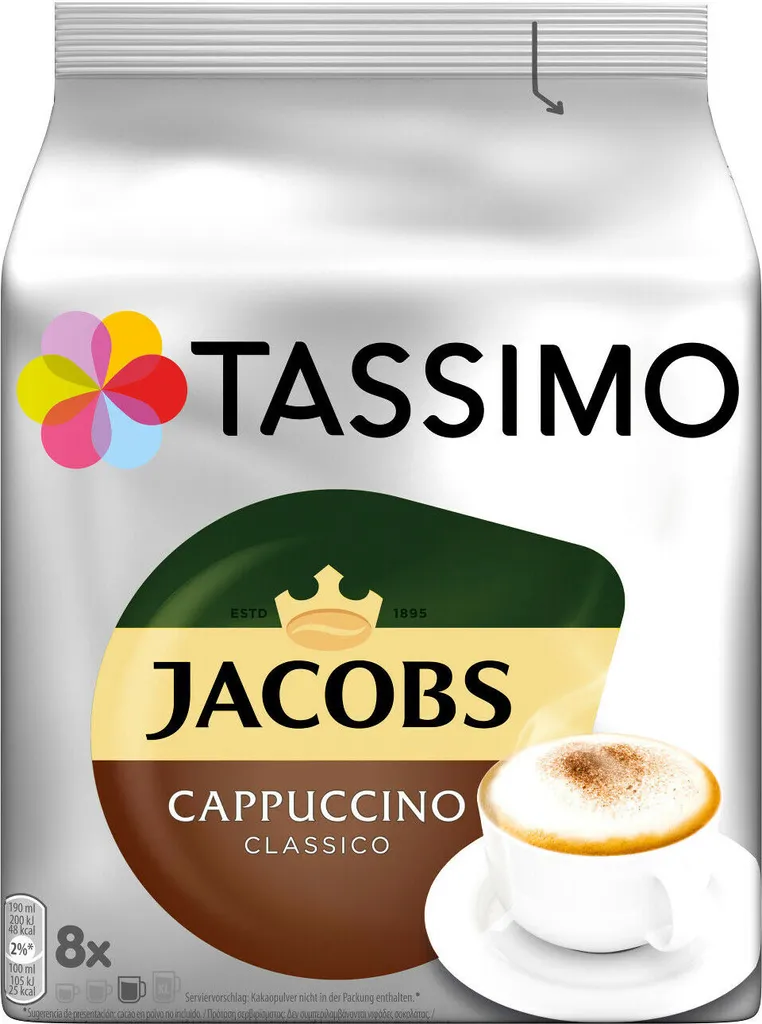 TASSIMO Kapseln Cappuccino Mix-Paket Cappuccino Classic + Cappuccino Choco Je 3 Packungen 48 Getränke 3 TASSIMO Kapseln Cappuccino Mix-Paket Cappuccino Classic + Cappuccino Choco Je 3 Packungen 48 Getränke
