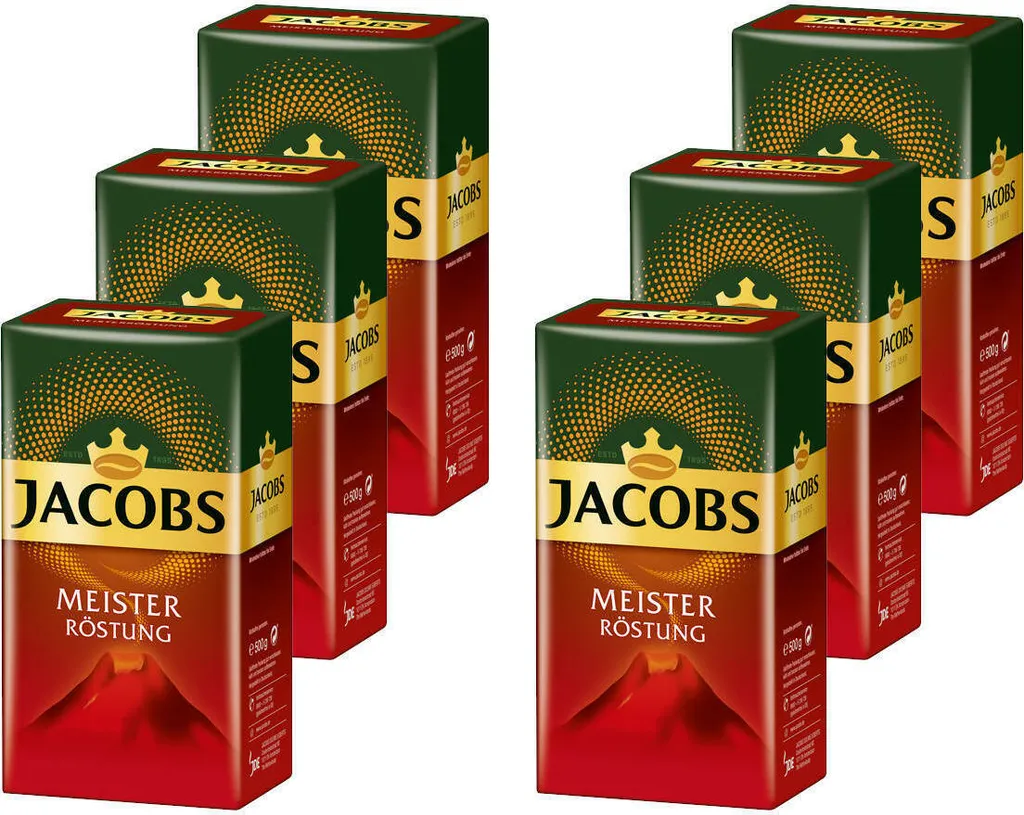 JACOBS Filterkaffee Meisterröstung 6 X 500 G Röstkaffee Gemahlen Pulverkaffee + 1 Becher + 1 Dose 4 JACOBS Filterkaffee Meisterröstung 6 X 500 G Röstkaffee Gemahlen Pulverkaffee + 1 Becher + 1 Dose – Bild 2
