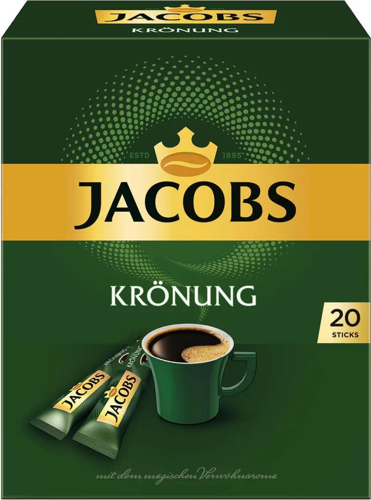 JACOBS Krönung Löslicher Kaffee 8 X 20 Getränke Sticks Instantkaffee 3 JACOBS Krönung Löslicher Kaffee 8 X 20 Getränke Sticks Instantkaffee
