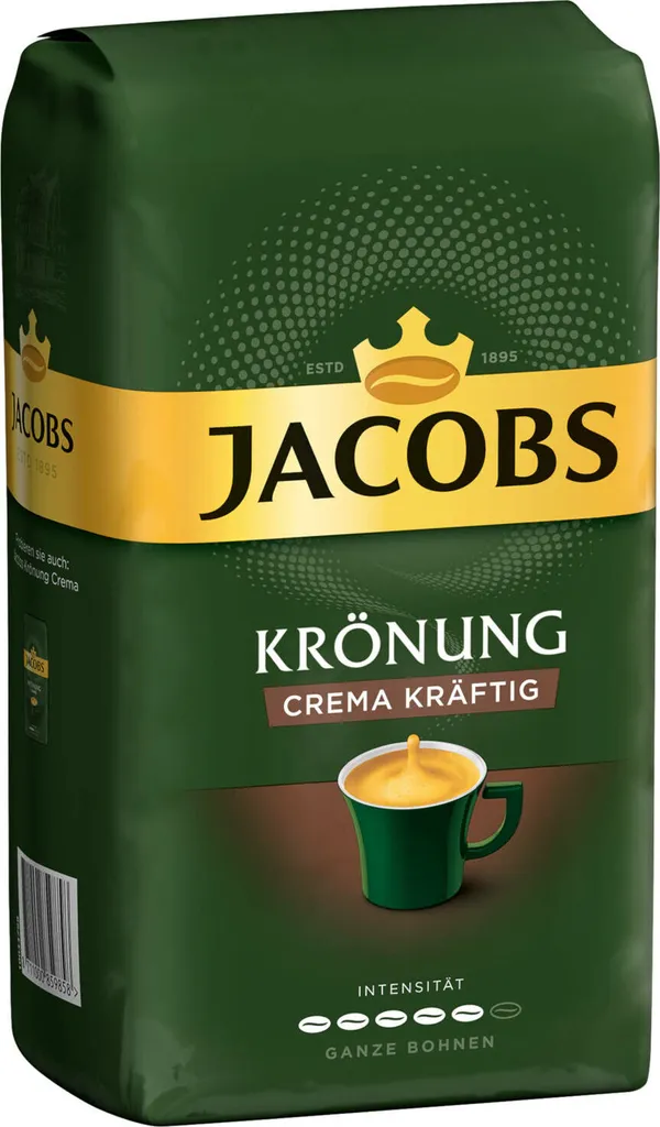 JACOBS Kaffeebohnen Krönung Crema Kräftig Bohnenkaffee 4 X 1 Kg Ganze Bohne 6 JACOBS Kaffeebohnen Krönung Crema Kräftig Bohnenkaffee 4 X 1 Kg Ganze Bohne – Bild 4