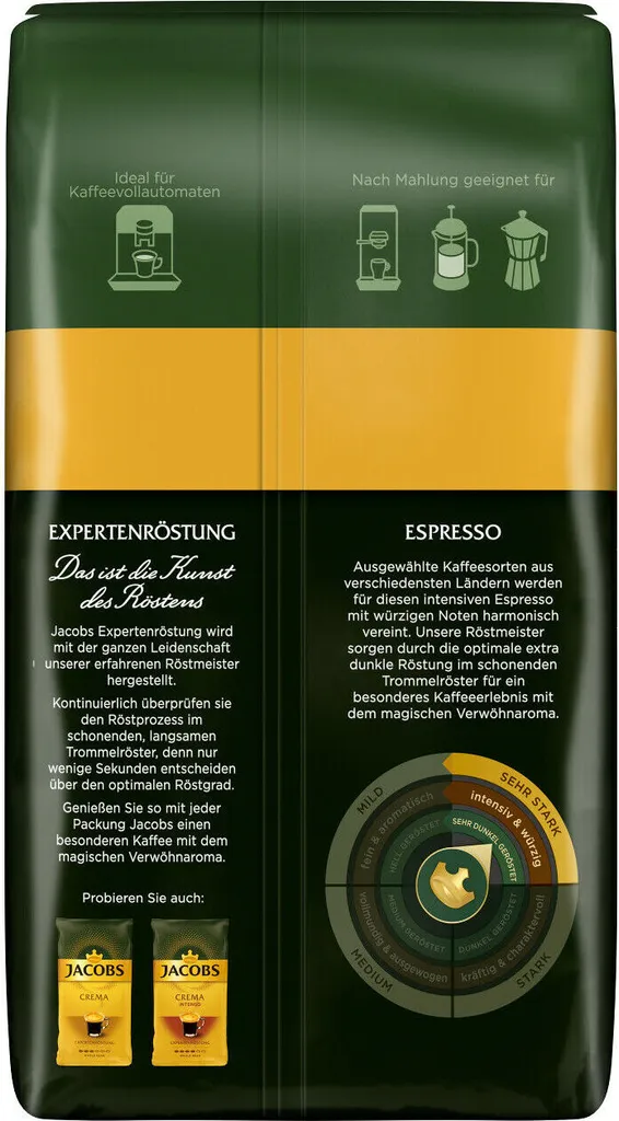 JACOBS Kaffeebohnen Expertenröstung Espresso 3 Kg Ganze Espressobohnen + 1 Jacobs Barista Becher + 1 Dose 5 JACOBS Kaffeebohnen Expertenröstung Espresso 3 Kg Ganze Espressobohnen + 1 Jacobs Barista Becher + 1 Dose – Bild 3
