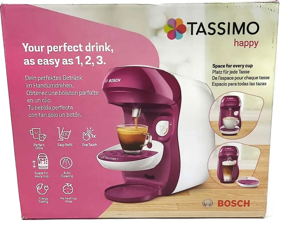 Bosch TASSIMO HAPPY Wild Purple +20 € Gutschein 1400 Watt 0,7 Liter Wassertank 20 Bosch TASSIMO HAPPY Wild Purple +20 € Gutschein 1400 Watt 0,7 Liter Wassertank – Bild 18