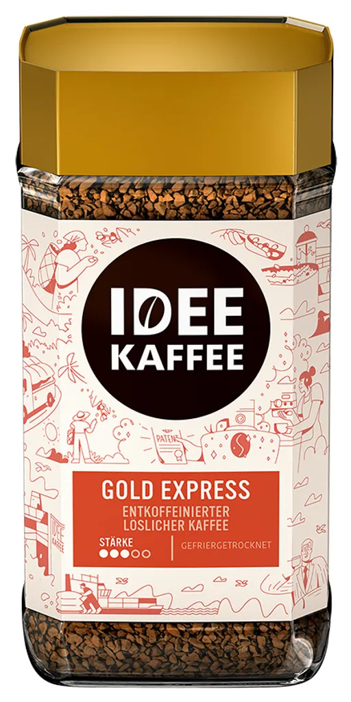 Instantkaffee GOLD EXPRESS Entkoffeiniert Von Idee Kaffee, 200g 3 Instantkaffee GOLD EXPRESS Entkoffeiniert Von Idee Kaffee, 200g