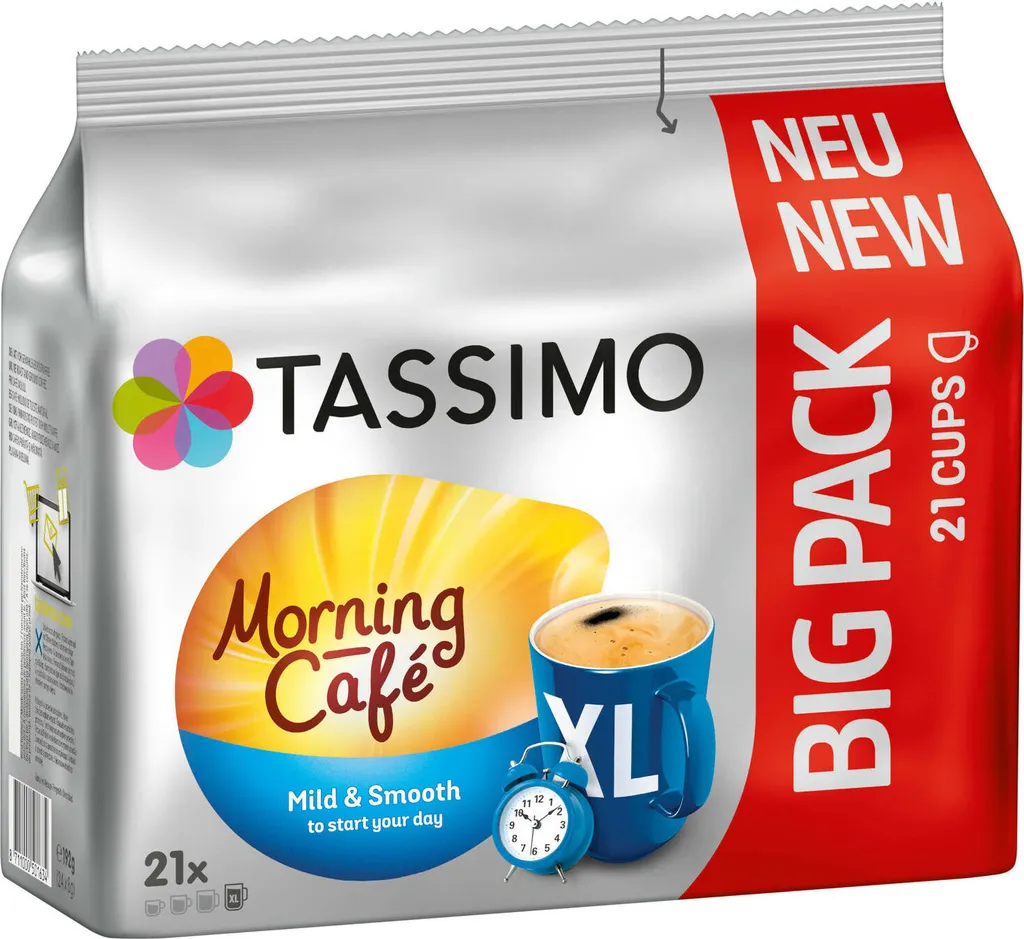 TASSIMO Kapseln Morning Café XL T-Discs Mild & Smooth 5 X 21 - 105 Getränke 5 TASSIMO Kapseln Morning Café XL T-Discs Mild & Smooth 5 X 21 - 105 Getränke – Bild 3