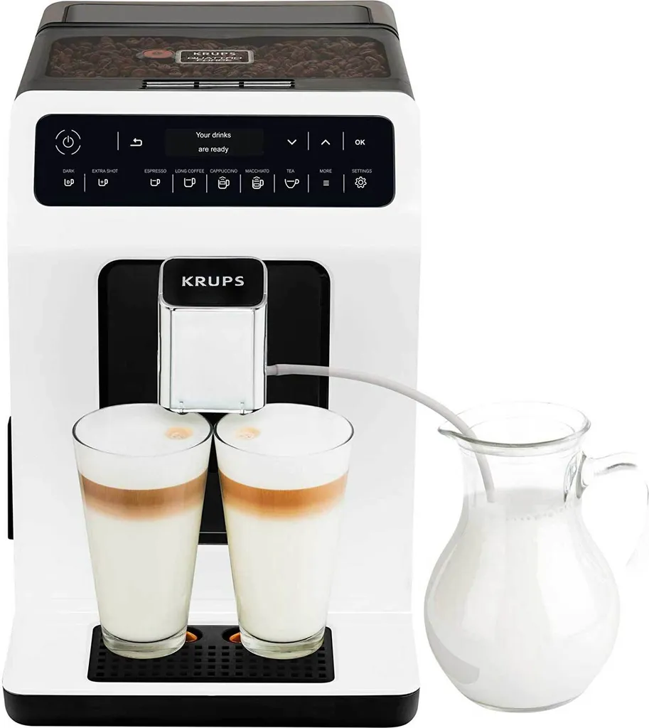 Krups Evidence EA8901 Freistehende Vollautomatische Espressomaschine 2,3L 2Tassen White - Kaffeemaschine (Freistehend, Espressomaschine, 2,3 L, Integriertes Mahlwerk, 1450 W, Weiß) 4 Krups Evidence EA8901 Freistehende Vollautomatische Espressomaschine 2,3L 2Tassen White - Kaffeemaschine (Freistehend, Espressomaschine, 2,3 L, Integriertes Mahlwerk, 1450 W, Weiß) – Bild 2