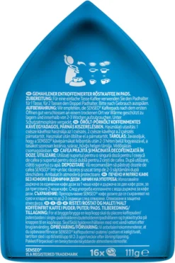 SENSEO Pads Decaf Senseopads 160 Getränke Entkoffeiniert 18 SENSEO Pads Decaf Senseopads 160 Getränke Entkoffeiniert -Kaffeegetränkeladen 1918befdc137b5b6df44464b3fb1cf19