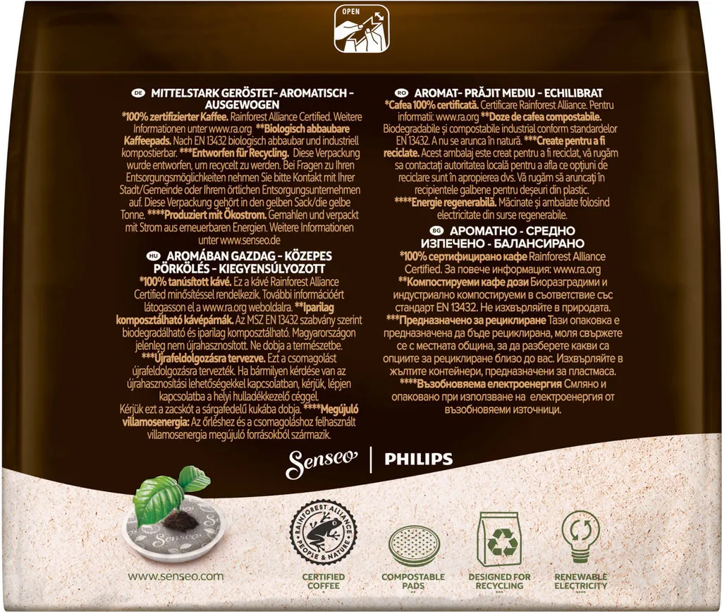 SENSEO Pads Caffè Crema Senseopads 80 Getränke Pads Softpads 7 SENSEO Pads Caffè Crema Senseopads 80 Getränke Pads Softpads – Bild 5