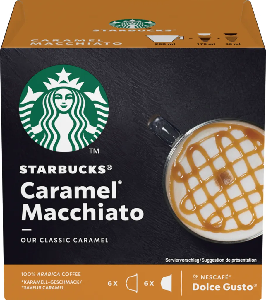 Nestlé® Starbucks By Nescafe Dolce Gusto Caramel Macchiato Arabica Kaffee 12 Kapseln 3 Nestlé® Starbucks By Nescafe Dolce Gusto Caramel Macchiato Arabica Kaffee 12 Kapseln