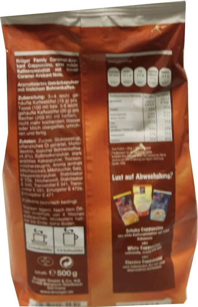 Krüger Family Cappuccino Caramel-Krokant | 500-g-Beutel 4 Krüger Family Cappuccino Caramel-Krokant | 500-g-Beutel – Bild 2