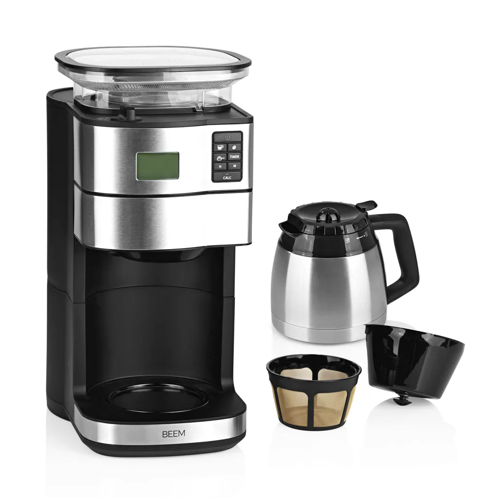 BEEM FRESH-AROMA-PERFECT II Filterkaffeemaschine Mit Mahlwerk - Thermo Kaffeemaschine Filterkaffeemaschine 10 Tassen Timer Thermoskanne Edelstahl 4 BEEM FRESH-AROMA-PERFECT II Filterkaffeemaschine Mit Mahlwerk - Thermo Kaffeemaschine Filterkaffeemaschine 10 Tassen Timer Thermoskanne Edelstahl – Bild 2