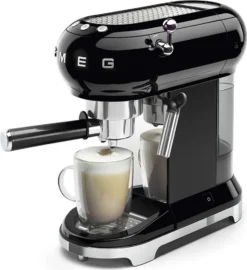 SMEG Espresso Kaffeemaschine Schwarz ECF01BLEU -Kaffeegetränkeladen 219ca0c2bc5409ece89461de29d51ebb