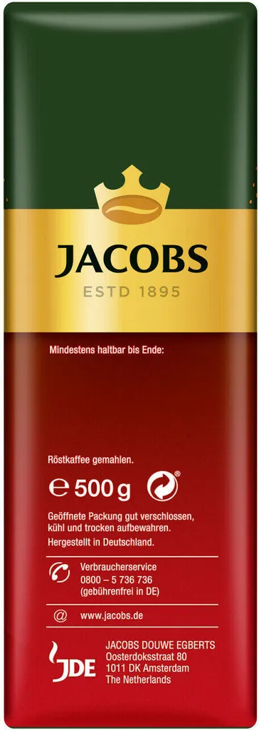 JACOBS Filterkaffee Meisterröstung 6 X 500 G Röstkaffee Gemahlen Pulverkaffee + 1 Becher + 1 Dose 7 JACOBS Filterkaffee Meisterröstung 6 X 500 G Röstkaffee Gemahlen Pulverkaffee + 1 Becher + 1 Dose – Bild 5