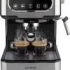 Gorenje ESCM 15 DBK Espressomaschine Mit Siebträger/Professioneller Milchaufschäumer Für Cremigen Capuccino/TouchControl/TemperatureControl/EasyClean/1,5 L Wassertank/1100 W/30 Cm/15 Bar/Edelstahl -Kaffeegetränkeladen 23ef84b11c23b038391f8babe001135b