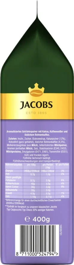JACOBS Typ Cappuccino Choco So Leicht Mit Milka Geschmack 12 Beutel - 12 X 400g -Kaffeegetränkeladen 24a1e3819bda8ebda318a456855ae209
