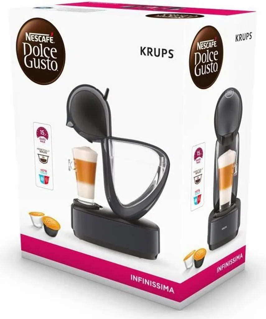 Krups Kapselmaschine KP 173B Nescafe Dolce Gusto Infinissima Cosmic-Grey, Farbe:Cosmic-Grau 13 Krups Kapselmaschine KP 173B Nescafe Dolce Gusto Infinissima Cosmic-Grey, Farbe:Cosmic-Grau – Bild 11