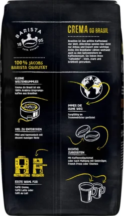 JACOBS Kaffeebohnen Barista Editions Crema Do Brasil 4 X 1 Kg Geröstete Bohnen -Kaffeegetränkeladen 29ab45bad822726524c2300de711a416