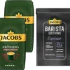 JACOBS Kaffeebohnen Krönung Crema Kräftig 2 X 1kg Ganze Kaffee Bohnen + 1 Aluminium Dose Im Barista-Design -Kaffeegetränkeladen 2a6c43ffbf31eddbf3807c7085cf15c7