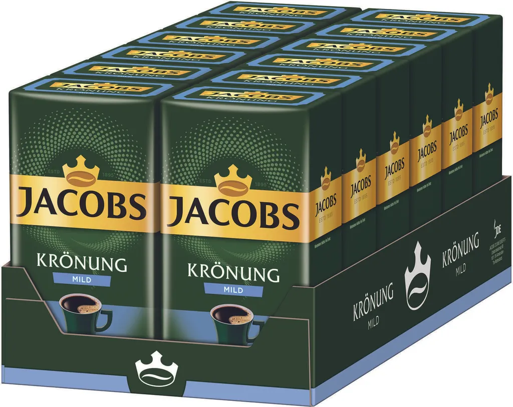 JACOBS Krönung Mild Filterkaffee 12 X 500 G Kaffee Gemahlen 4 JACOBS Krönung Mild Filterkaffee 12 X 500 G Kaffee Gemahlen – Bild 2