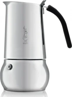 Bialetti Kitty 0,23 L Schwarz, Edelstahl - Italienische Kaffeemaschinen (0,23 L, Schwarz, Edelstahl, 4 Tassen, Edelstahl, Kitty, 1 Stück(e))