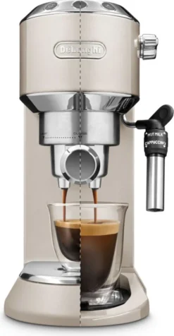 De'Longhi Delonghi Kaffeemaschine Dedica Metallics EC785.BG Pumpendruck 15 Bar, Eingebauter Milchaufschäumer, Manuell, 1300 W, Beige 14 De'Longhi Delonghi Kaffeemaschine Dedica Metallics EC785.BG Pumpendruck 15 Bar, Eingebauter Milchaufschäumer, Manuell, 1300 W, Beige -Kaffeegetränkeladen 2eb20ec8c048c26c1dd88e99c6b1c10c