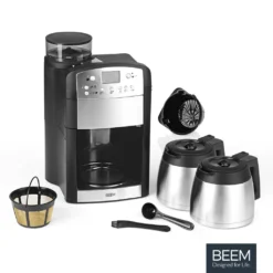 BEEM FRESH-AROMA-PERFECT Filterkaffeemaschine Mit Mahlwerk - Thermo | 2 Isolierkannen Kaffeemaschine Mahlwerk Timer 2x Thermoskanne Filterkaffeemaschine Kaffeeautomat 11 BEEM FRESH-AROMA-PERFECT Filterkaffeemaschine Mit Mahlwerk - Thermo | 2 Isolierkannen Kaffeemaschine Mahlwerk Timer 2x Thermoskanne Filterkaffeemaschine Kaffeeautomat -Kaffeegetränkeladen 3021af1bba59773ac6fa83558e1b2ceb