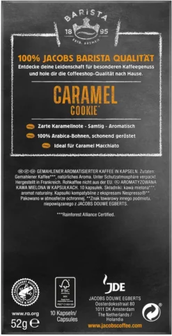 JACOBS Kapseln Barista Editions Caramel Cookie 7 10x10 Nespresso®* Kompatibel -Kaffeegetränkeladen 308ab876f3bacb0d9bdefa75943fea4f