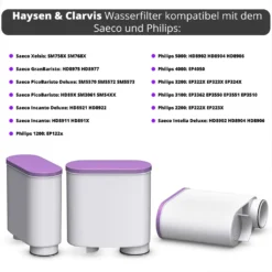 Haysen & Clarvis 6x AquaClear Wasserfilter Für Saeco Und Philips Kaffeevollautomat AquaClean CA6903/10 CA6903/22 CA6903 Kalkfilter, WES040 -Kaffeegetränkeladen 313a897750f6fcb07ad9c4e35c27eaa2