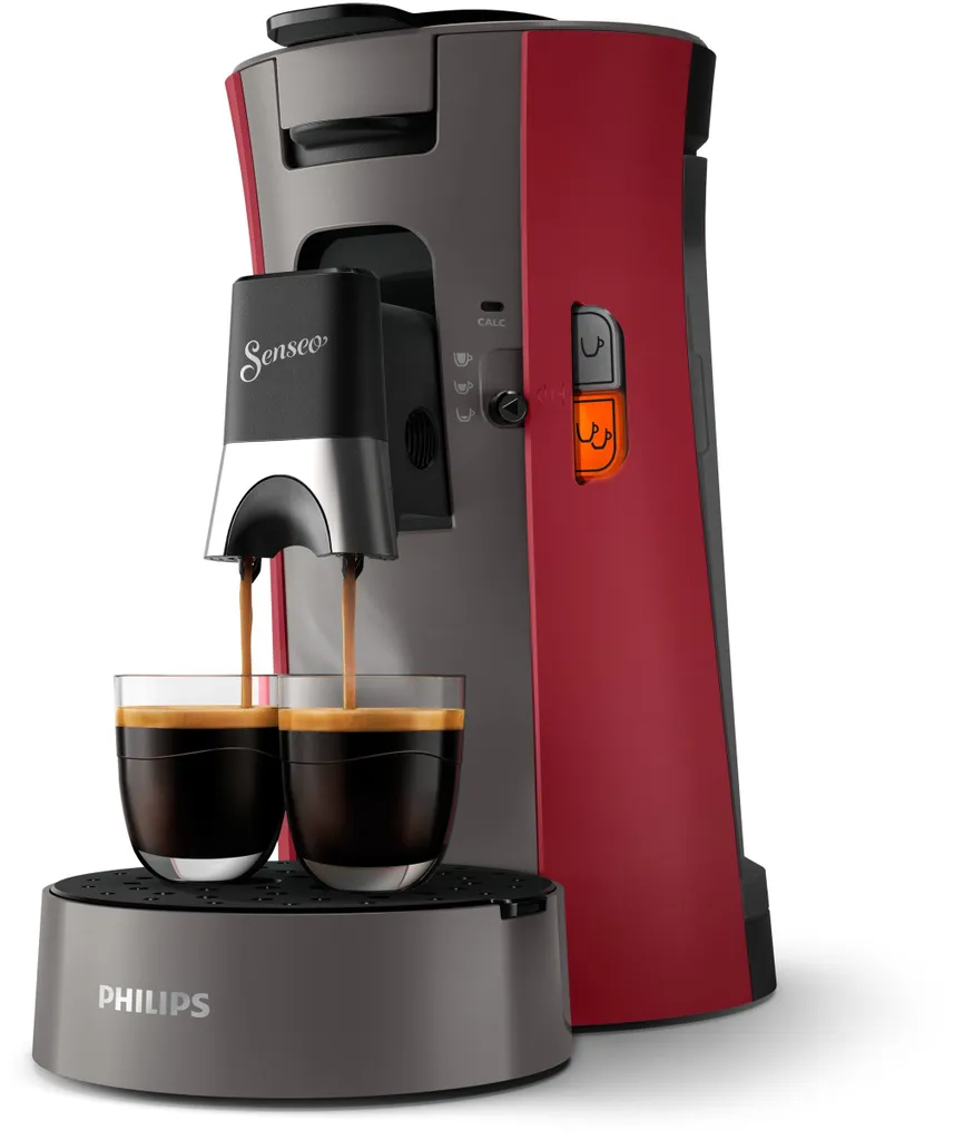 Philips Senseo Select CSA230 / 90 - Kaffeepadmaschine - Dunkelrot Und Kaschmirgrau 3 Philips Senseo Select CSA230 / 90 - Kaffeepadmaschine - Dunkelrot Und Kaschmirgrau