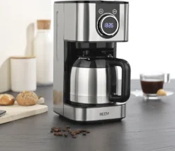 BEEM FRESH-AROMA-SWITCH Filterkaffeemaschine - Thermo Edelstahl 1 L Thermoskanne Bedienrad 24h-Timer 800 W Für 4-8 Tassen Kaffeemaschine Timer -Kaffeegetränkeladen 33582db71a2f4bf2139a96a3ef45a06e