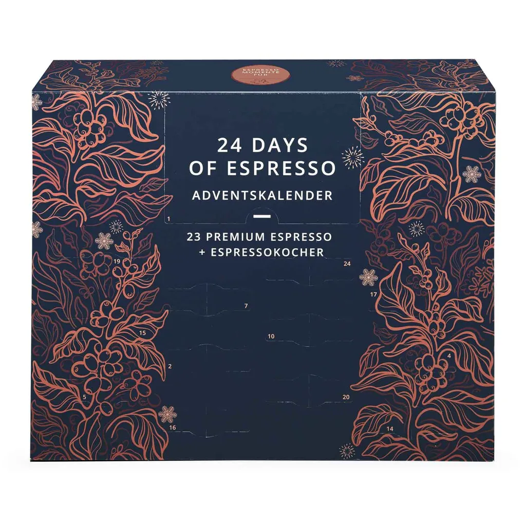 Kaffee Adventskalender "Espresso" Inkl. Espressokocher 7 Kaffee Adventskalender "Espresso" Inkl. Espressokocher – Bild 5