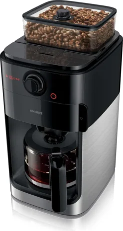 Philips Grind + Brew Filterkaffeemaschine Mit Mahlwerk, 1.2 L Glaskanne, Bis Zu 12 Tassen, Metall, Schwarz (HD7767/00) -Kaffeegetränkeladen 3676f6f951995a52f46fc9bde8ec0aba