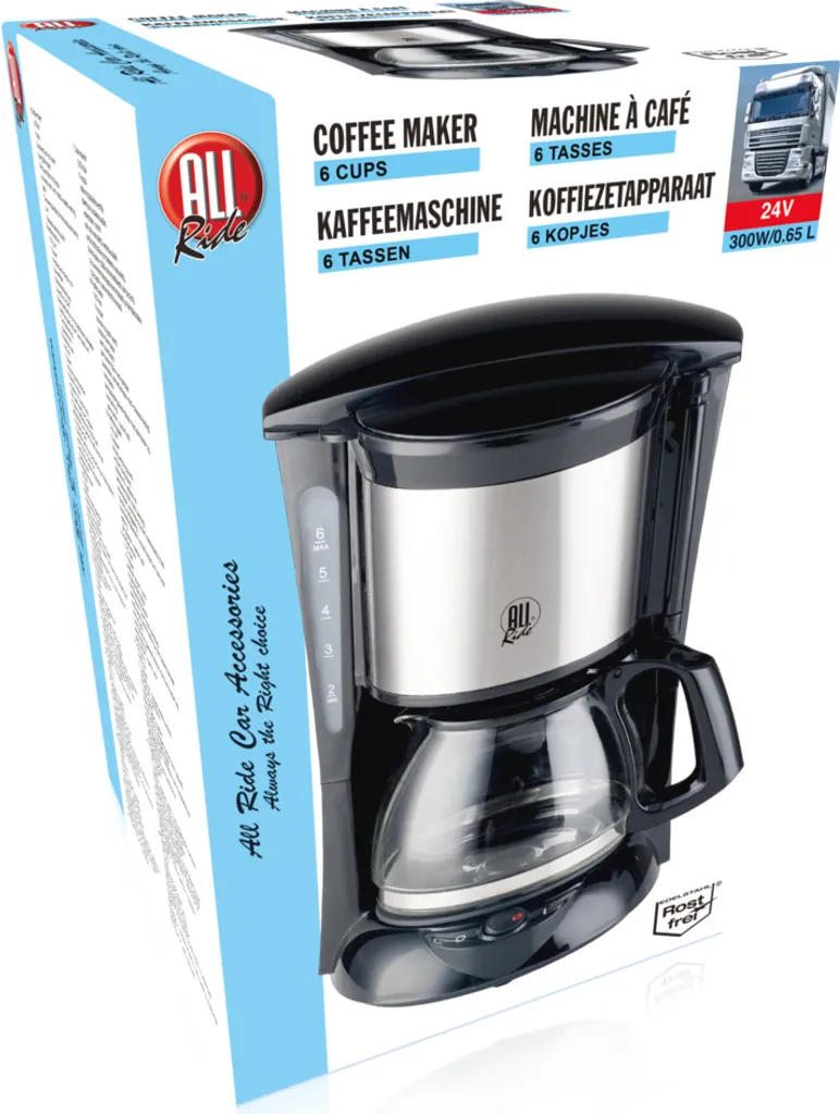 All Ride Kaffeemaschine Auf 24 Volt - 650 ML - Anti-Tropf - Warmhaltefunktion - LKW/ Auto/ Boot 4 All Ride Kaffeemaschine Auf 24 Volt - 650 ML - Anti-Tropf - Warmhaltefunktion - LKW/ Auto/ Boot – Bild 2