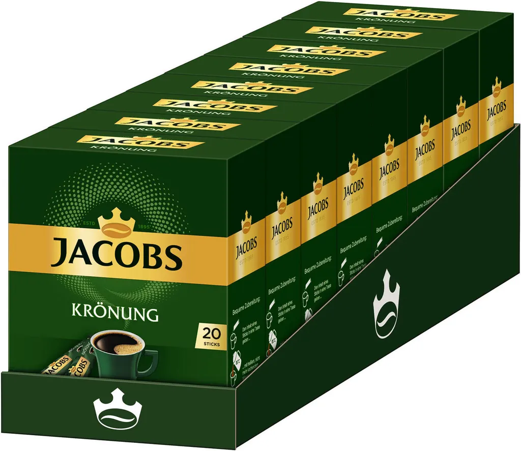 JACOBS Krönung Löslicher Kaffee 8 X 20 Getränke Sticks Instantkaffee 6 JACOBS Krönung Löslicher Kaffee 8 X 20 Getränke Sticks Instantkaffee – Bild 4