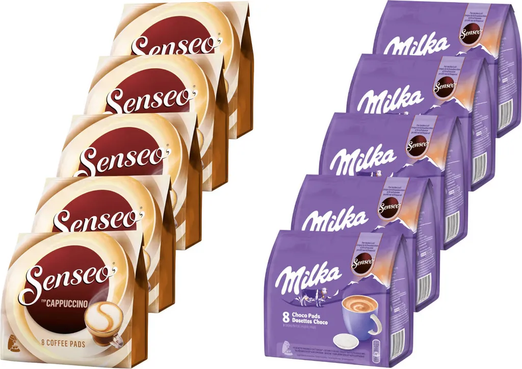 SENSEO Pads Typ Cappuccino & Milka Schoko - 80 Getränke UTZ- 3 SENSEO Pads Typ Cappuccino & Milka Schoko - 80 Getränke UTZ-