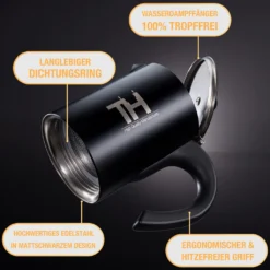 Thiru Espressokocher Induktion L Premium Mokkakanne Aus Edelstahl Inkl. Toolset (Silber, 4 Tassen (200ml)) -Kaffeegetränkeladen 3c2414bb6bc9c5fe76db2b424d4d5178