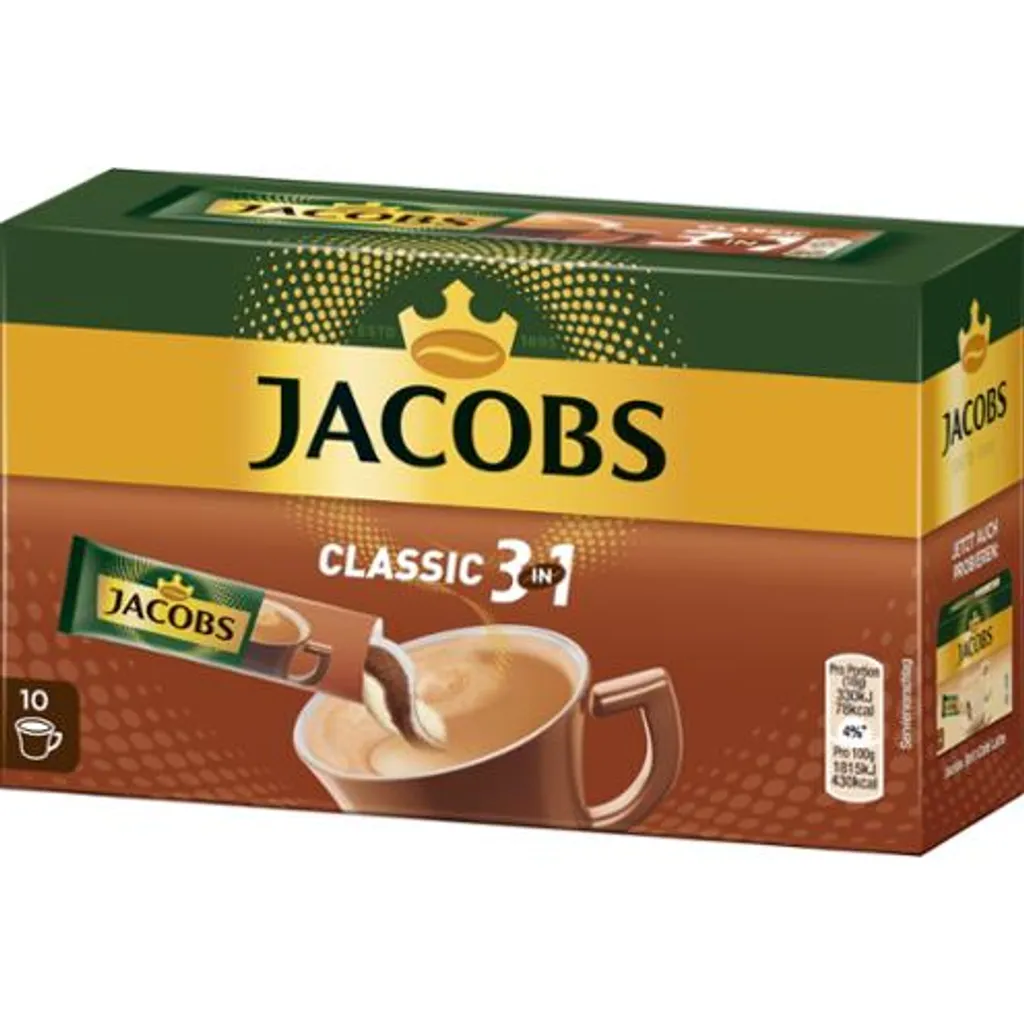 Jacobs Classic 3in1 Sticks | Löslicher Kaffee | 10 Portionen 9 Jacobs Classic 3in1 Sticks | Löslicher Kaffee | 10 Portionen – Bild 7