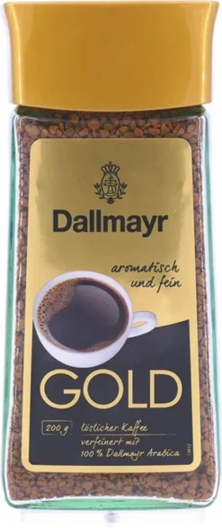 Dallmayr Gold | Löslicher Kaffee | 200g-Glas -Kaffeegetränkeladen 3e6adb8764ccb0b53e0d342b29643ff9