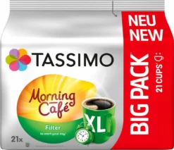 TASSIMO Kapseln Morning Café Filter XL T Discs 1 Packung - 21 Getränke Kaffeekapseln 16 TASSIMO Kapseln Morning Café Filter XL T Discs 1 Packung - 21 Getränke Kaffeekapseln -Kaffeegetränkeladen 4250cd0ad2171af1db6c330481344875