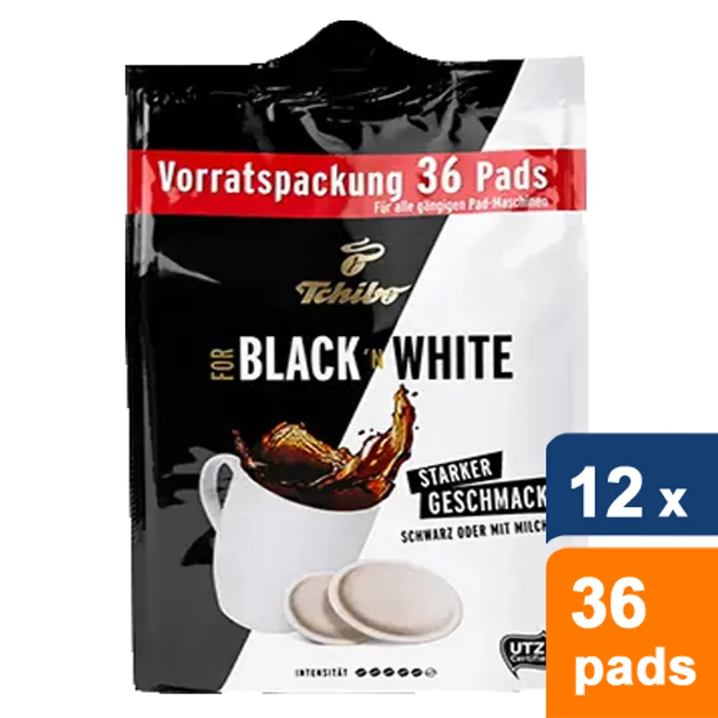Tchibo - Black 'n White - 12x 36 Pads 3 Tchibo - Black 'n White - 12x 36 Pads